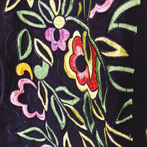 Anthropologie Embroidered Pencil Skirt - Picture 6 of 8